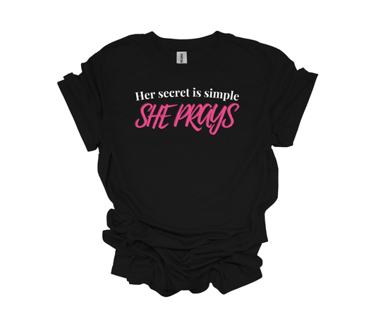 Her Secret is Simple Tee- Black